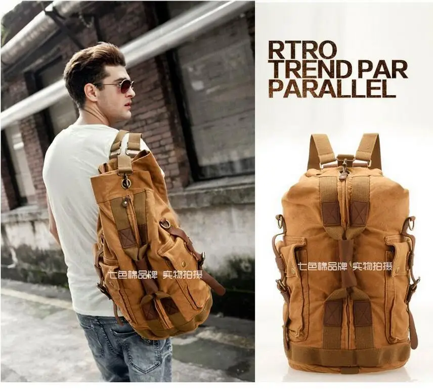 High Quality Men Backpack Zipper Solid Men's Travel BagsBackpacks Canvas Bag mochila masculina bolsa school bags