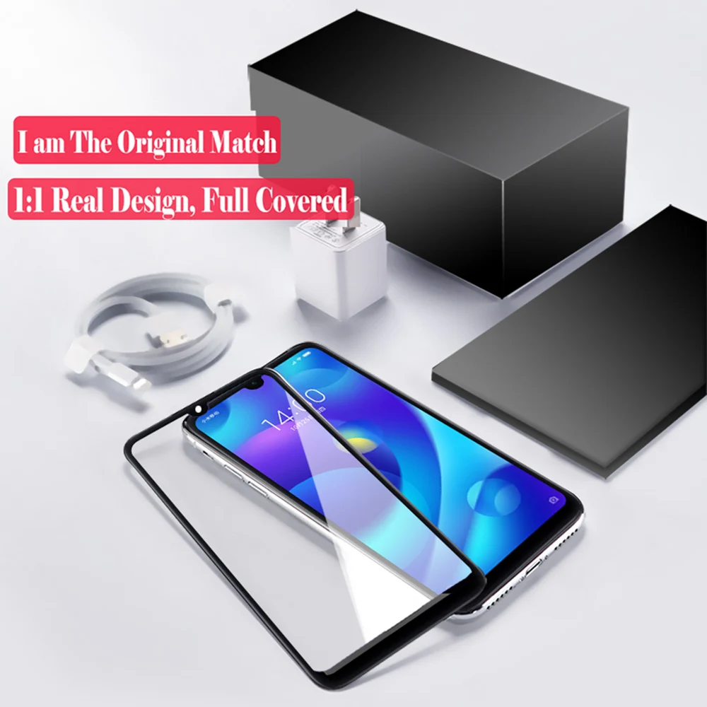 Полностью закрывающее стекло для huawei honor 8A закаленное 9H премиум класса Защита