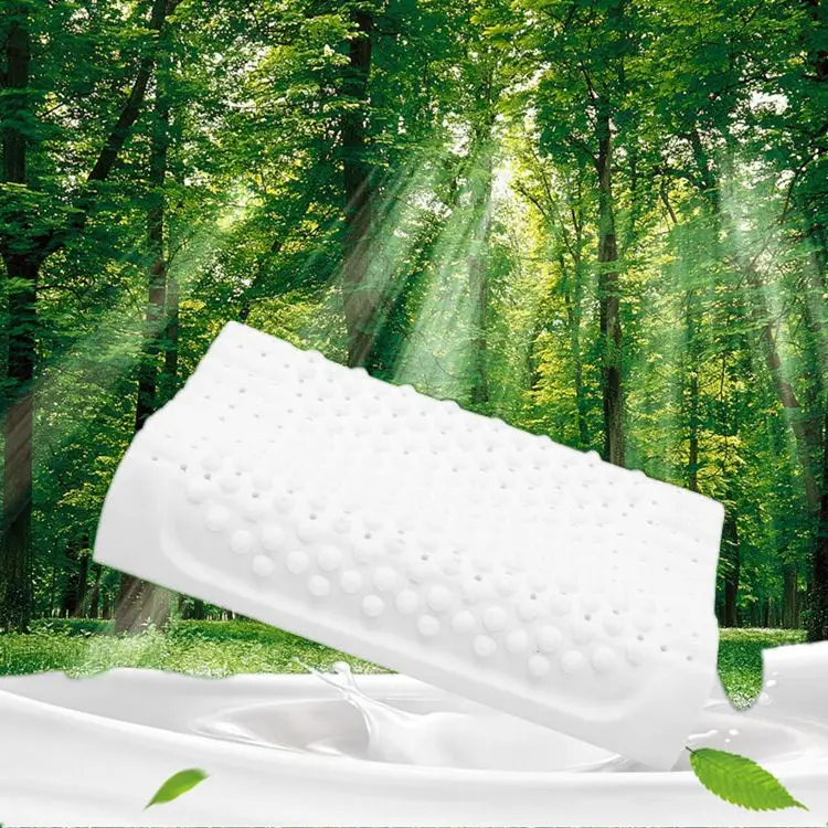 Big Size Natural Latex Pillow Soft Breathable Cervical Spine Protection Massage Care Pillows Free cover - Цвет: B