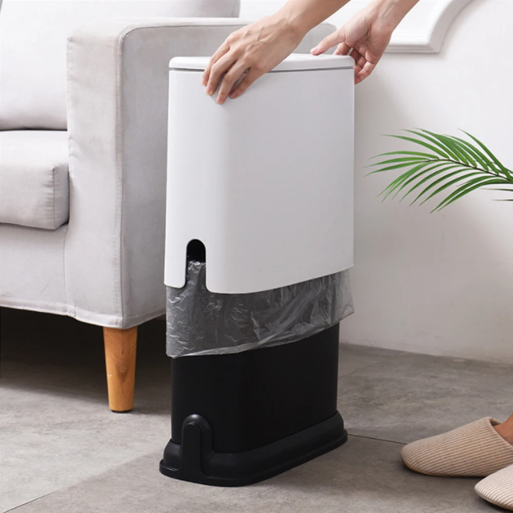 Kaufen Multifunktions Kunststoff Schmale Typ Mülleimer Wc Bad Abfall Bin Mülleimer papierkorb Korb Müll Eimer Pinsel Reinigung
