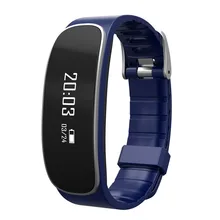 2016 New Sport Bluetooth Health Smart Band Bracelet Pedometer Heart Rate Monitor Fitness Tracker Band Health For Iphone Blue H29