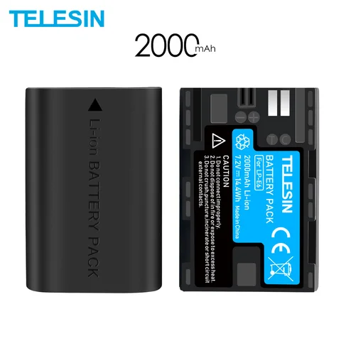 Blocos de Substituição da Bateria Baterias para Canon para Eos Telesin Lp-e6 E6n 5ds r 5d Mark ii Marca Iii 6d 7d 80d 2 lp e6 Lpe6