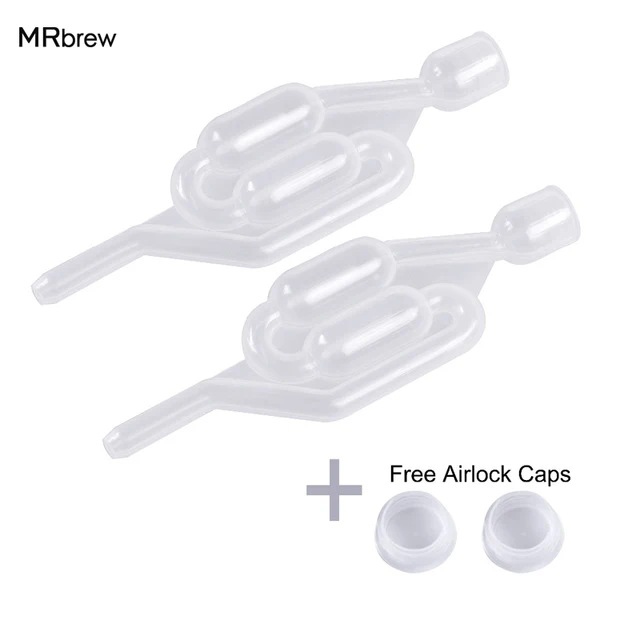 Airlock Homebrew Air Lock Bubble Grommet ,One-way exhaust water seal valve with cork Beer Wine Making 2pcs/lot