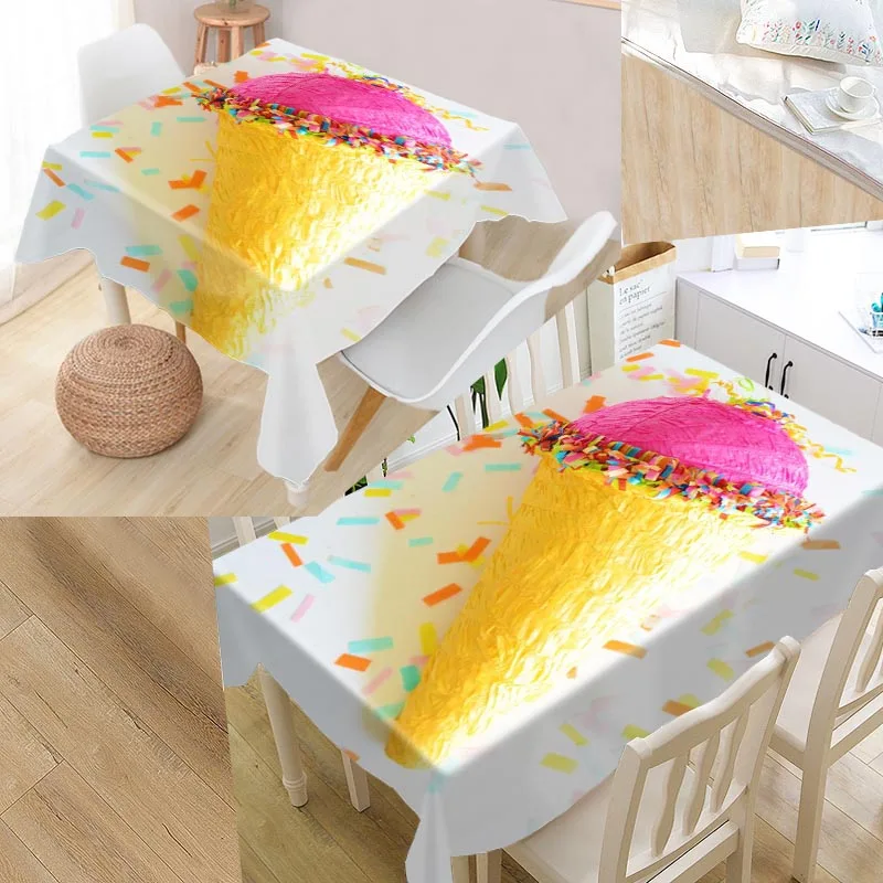 tablecloth Стол для мороженого печать обложек влагостойкая скатерть больше размеров скатерти кухня свадебное оформление отеля - Цвет: tablecloth