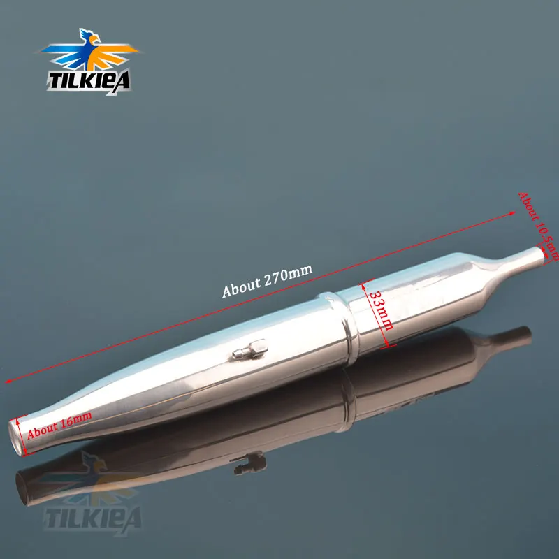 

Aluminum mufflered pipe for 21cc 25cc Zenoah gas marine engine for rc boat