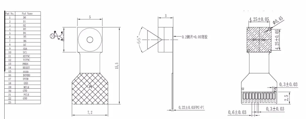 Size drawing