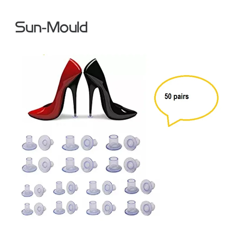 50 Pairs / Lot Heel Protectors High Heeler Antislip Silicone Latin