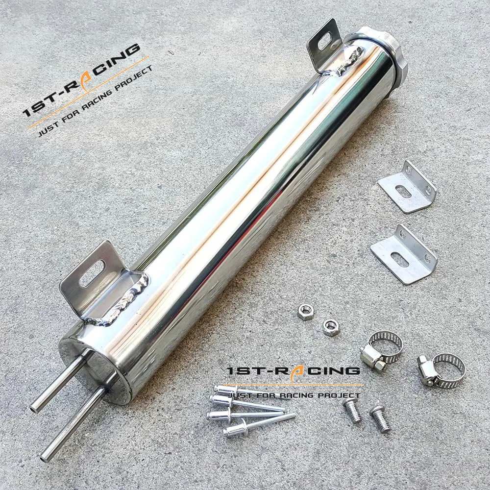

Universal 2" x 13" Stainless Steel Radiator Overflow Tank Catch 18 oz Can