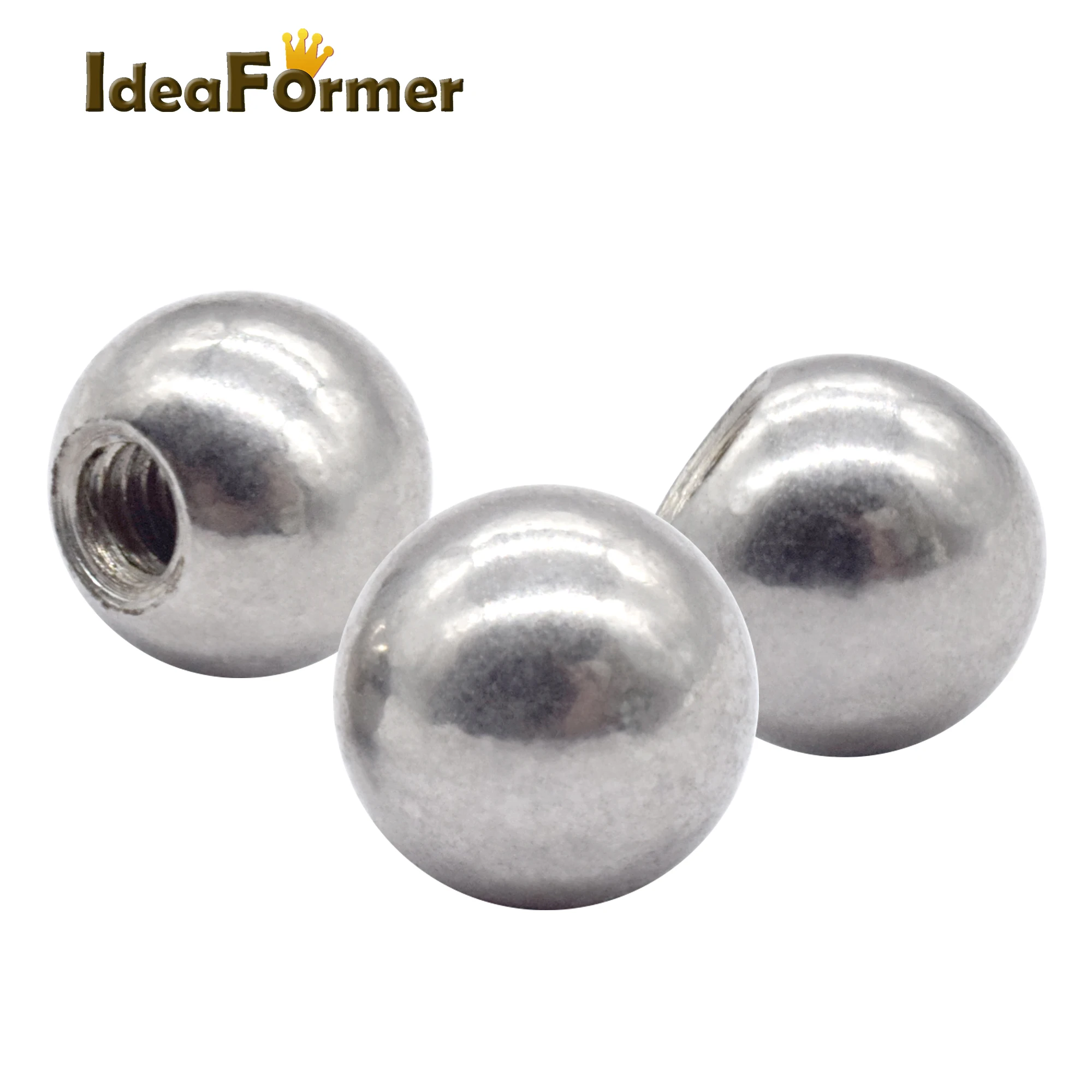 12Pcs K800 Drill Steel ball New arrival diameter 10mm Bore thread M4 for Carbon Fiber tube connection 3D printer parts