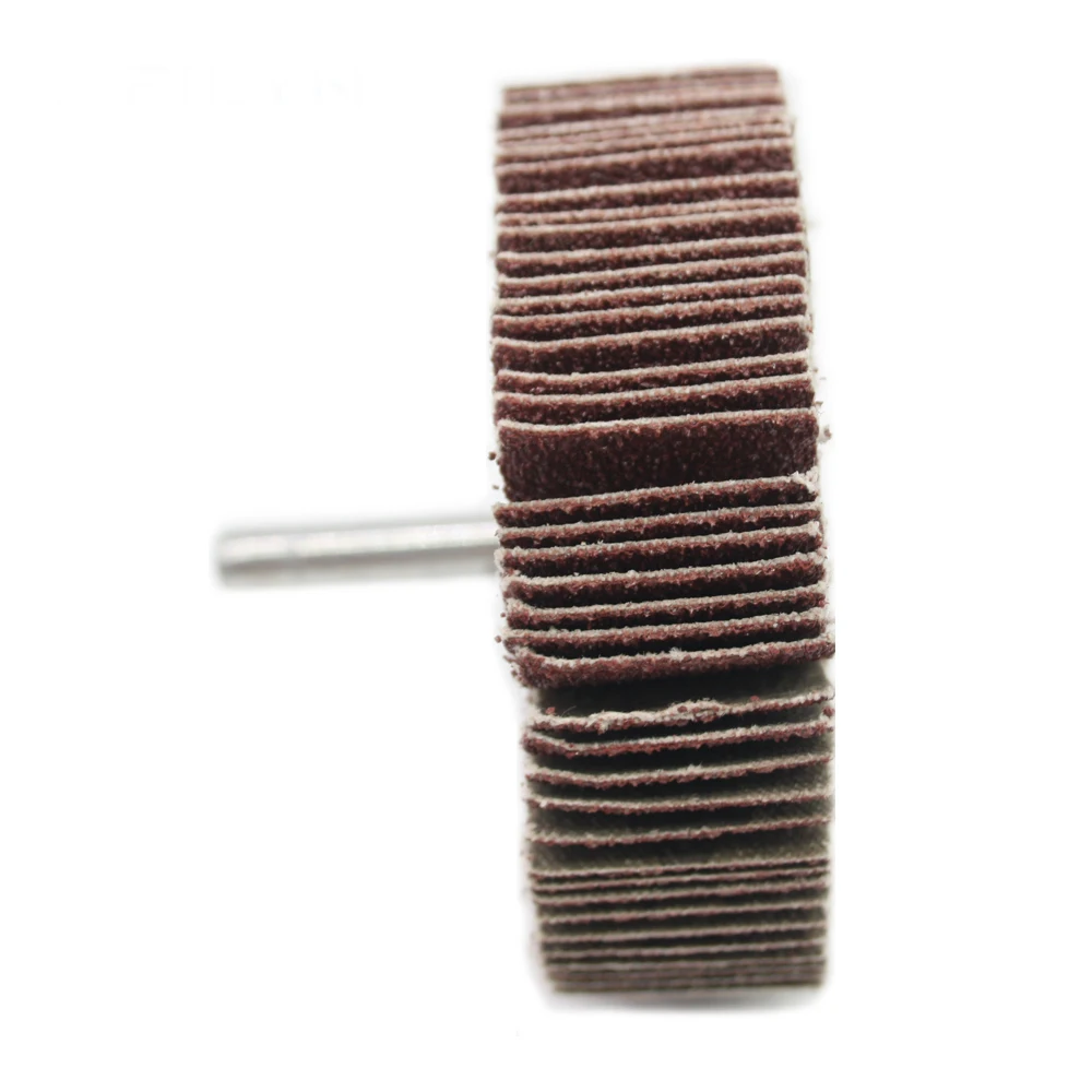 2 PC sand paper polishing wheel 6 x 80mm abrasive mops-wheel spindle mops mounted flap wheels grinding bits abrasive block