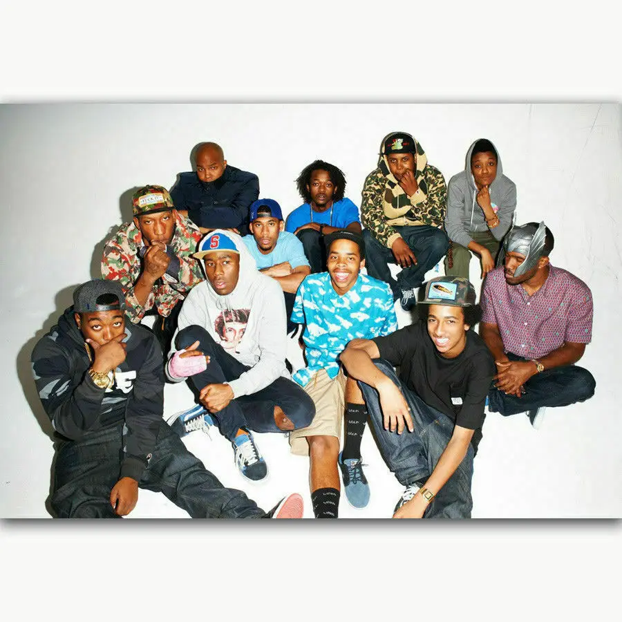 ##BUY N1887 Tyler The Creator Odd Future Frank Ocean Rapper Star Wall Sticker Silk Fabric Poster Art Indoor Decor Bright