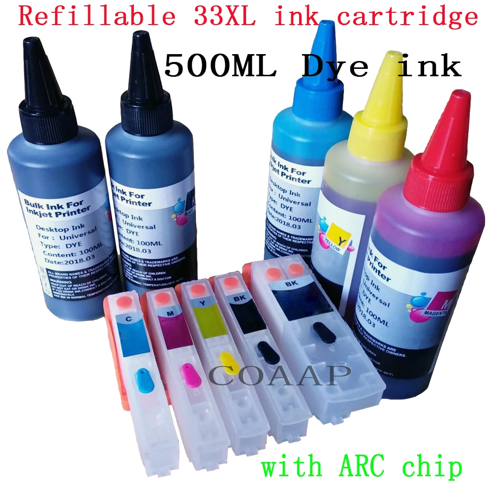 

T3351 T3361-T3364 Empty Refillable ink cartridge kit for EPSON Expression Premium XP 530 540 630 640 635 645 830 900 Printer