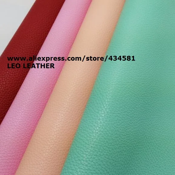 4PCS 21x29cm Classic Litchi Grain PU Leather with Color matching