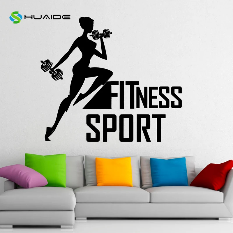 Fitness Wall Decal For Girls Kids Rooms Gym Wall Stickers Sports