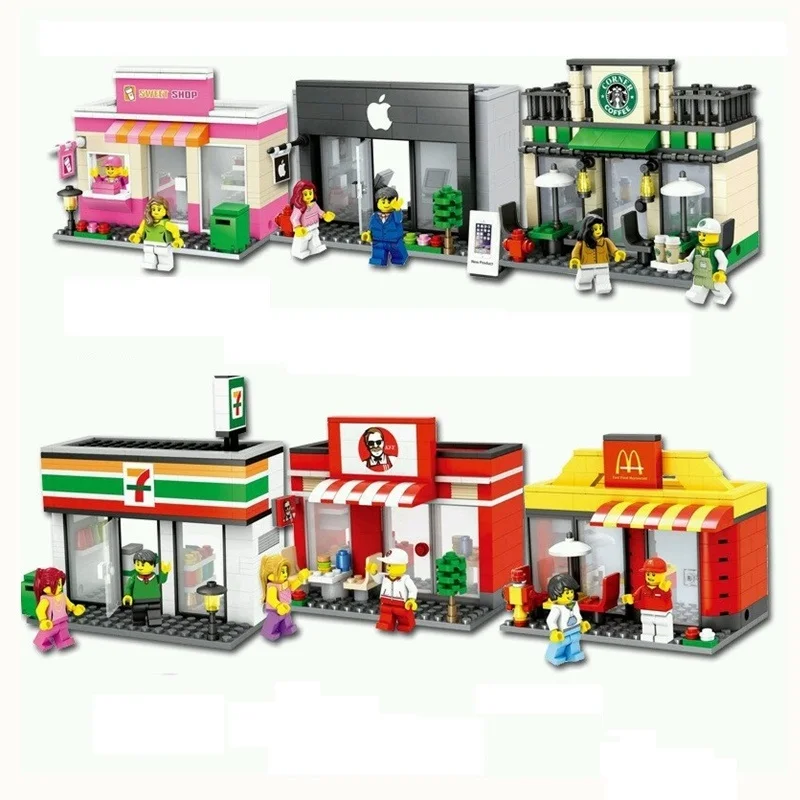

Mini City Street Blocks Building Street Blocks Sets Compatible With LegoING City Streets Scene Architecture Building Block Toys