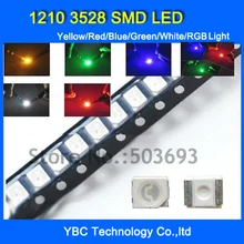 1210 3528 SMD СВЕТОДИОДНЫЙ 6colorx200pcs = 1200 шт. цвета: белый/голубой/красный/желтый/зеленый/RGB светодиод комплект пакет