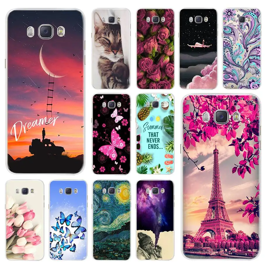 Phone Case For Samsung Galaxy J7 2016 Cover J710 J710F Silicone Cartoon Printed Bumper Capa | Мобильные телефоны и