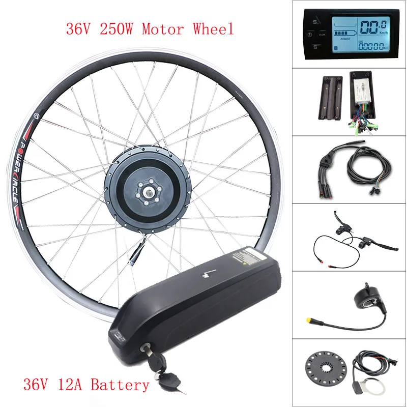 36v 250 w/350 w/500 w моторное колесо 36V SAMSUNG Ebike комплект переднее колесо мотор электрический велосипед конверсионный комплект для 20inch-700C Мотор Ступицы - Цвет: 250w36v12alcd