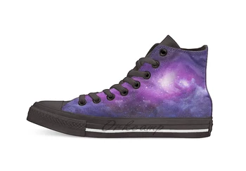 

Galaxy Design breathable Casual High Top lace-up Canvas shoes sneakers For Drop shipping