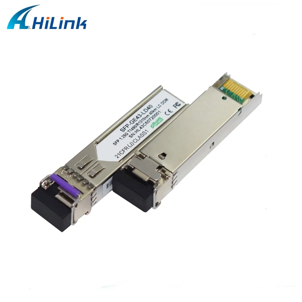 1 пара 1000BASE-BX 10 bidi SFP 1490/1310 40 км DDM разъем SC