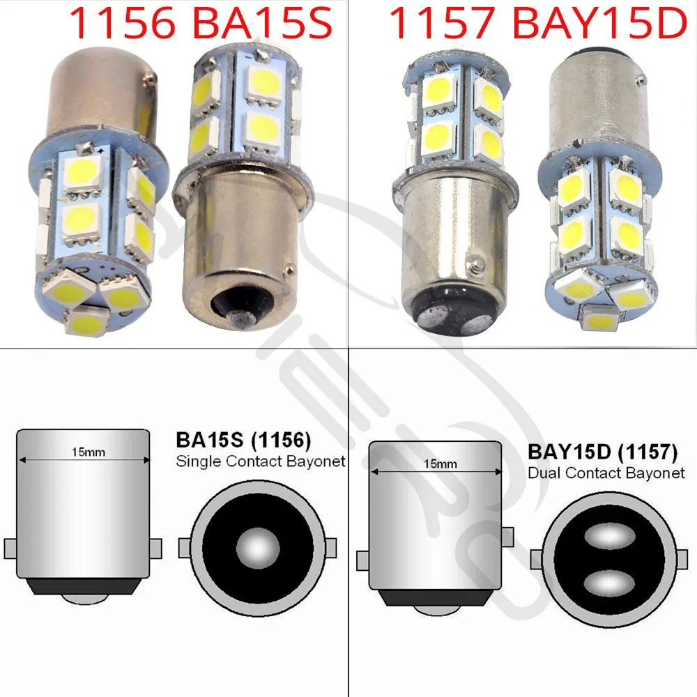 10X1156 BA15S 1157 BAY15D P21 5 Вт BA15D 13Led 5050 Автомобильные светодиодные указатели поворота, тормозные задние лампы, автомобильные задние лампы заднего хода DC 12 В