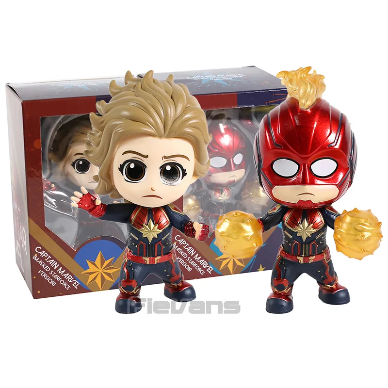 

Hot Toy Cosbaby Captain Marvel Masked Starforce Version PVC Action Figure Collectible Model Toy