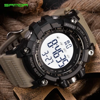 2020 SANDA Digital Watch Men Luxury Brand Military Watch Fashion Men Sport Watch Alarm Stopwatch Clock Male Relogio Masculino