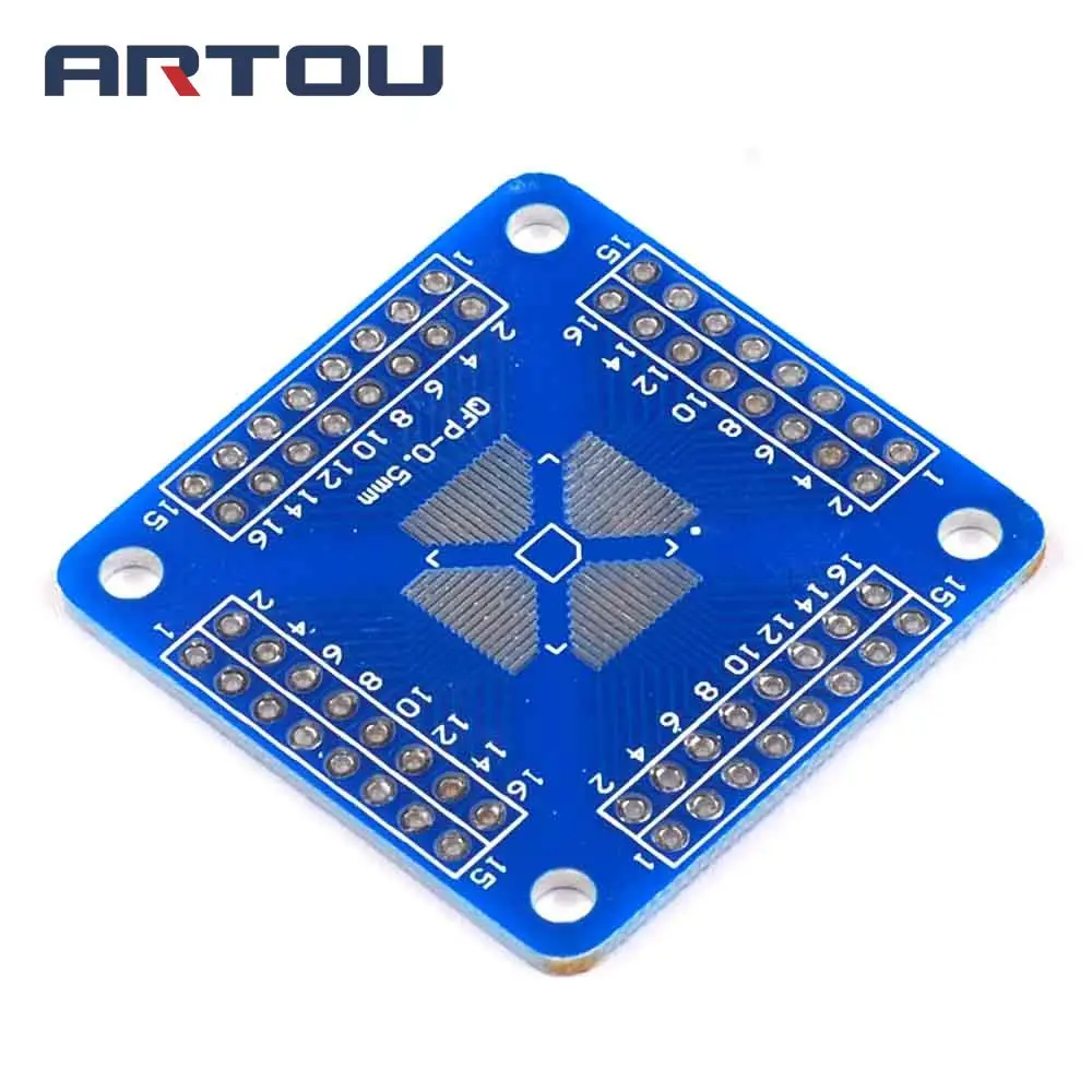 

5PCS QFP64/QFP32/QFP16 0.5mm Spacing Adapter Plate PCB