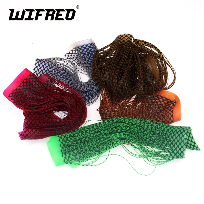 

Wifreo Grizzly Flutter Legs Flat Fly Tying Silicone Skirts Strings for Popper Flies Streamers Green White Red Orange Olive