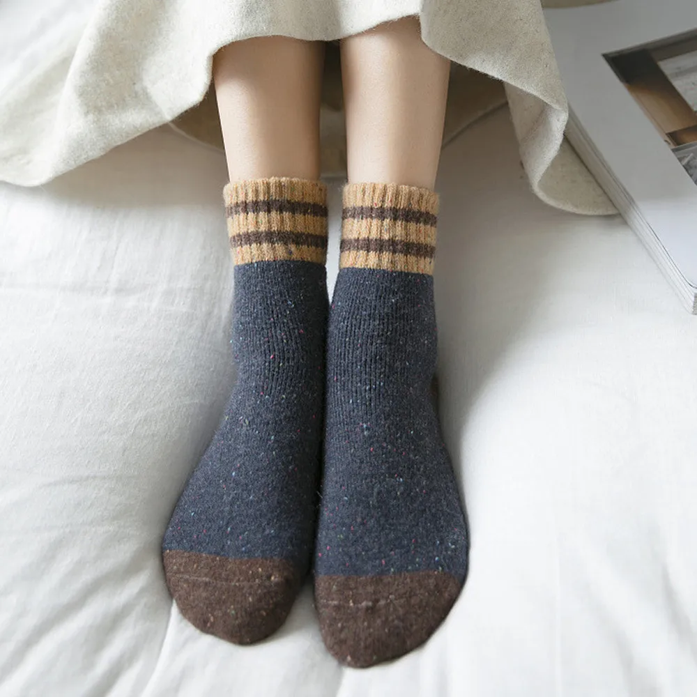 Buy Thick Warm Sock For Women Comfortable Socks Winter Keep Warm Stripe Sports