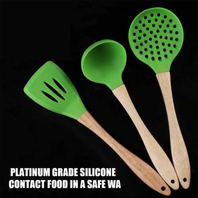 Meijuner Keuken Tools 7pcs Home Kitchen Tools Wooden Handle Silicone Kitchenware Silicone Cooking Tool Non-stick Pan Sets MJ298 Meijuner Keuken Tools 7pcs Home Kitchen Tools Wooden Handle Silicone Kitchenware Silicone Cooking Tool Non-stick Pan Sets MJ298