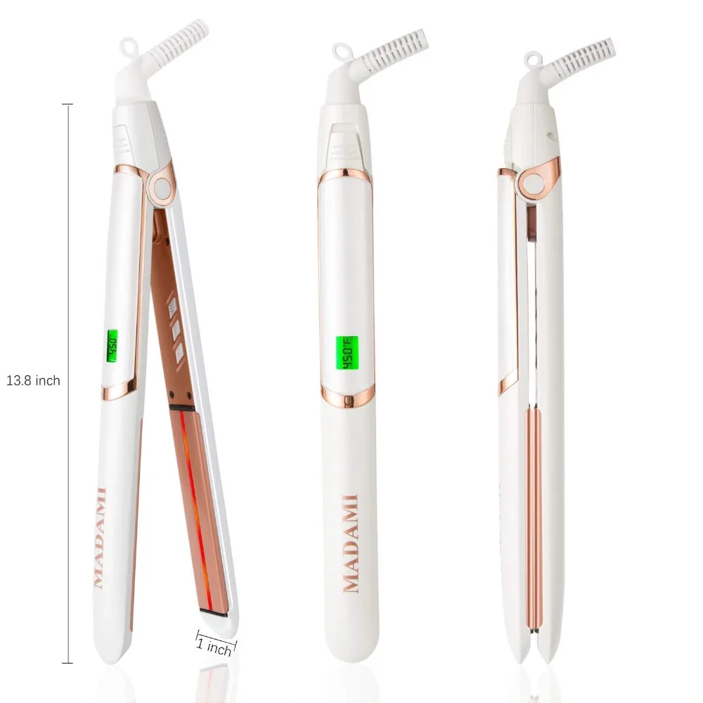 MADAMI Salon Quality 2 в 1 инструмент для укладки волос с прямыми волосами турмалин