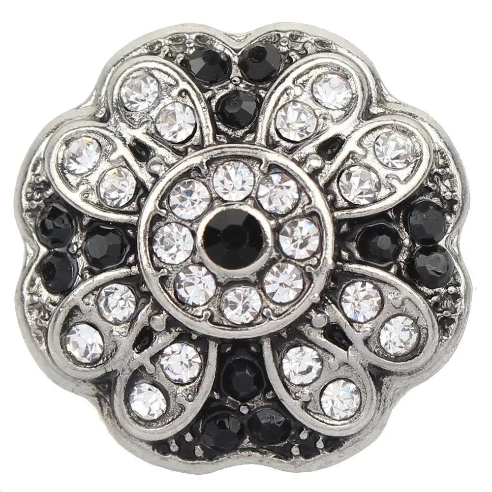 JaynaLee 20 мм черный и белый кристалл оснастки Шарм Pops Fit имбирь Сменные застежки украшения для женщин мужчин подарки GJL0038