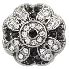 JaynaLee 20 мм черный и белый кристалл оснастки Шарм Pops Fit имбирь Сменные застежки украшения для женщин мужчин подарки GJL0038