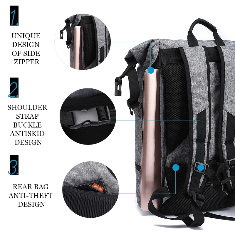 15,6 дюймов рюкзак для ноутбука, мужской рюкзак для путешествий, водонепроницаемый рюкзак с защитой от кражи, рюкзак для студентов колледжа, школьная сумка для мальчиков-подростков