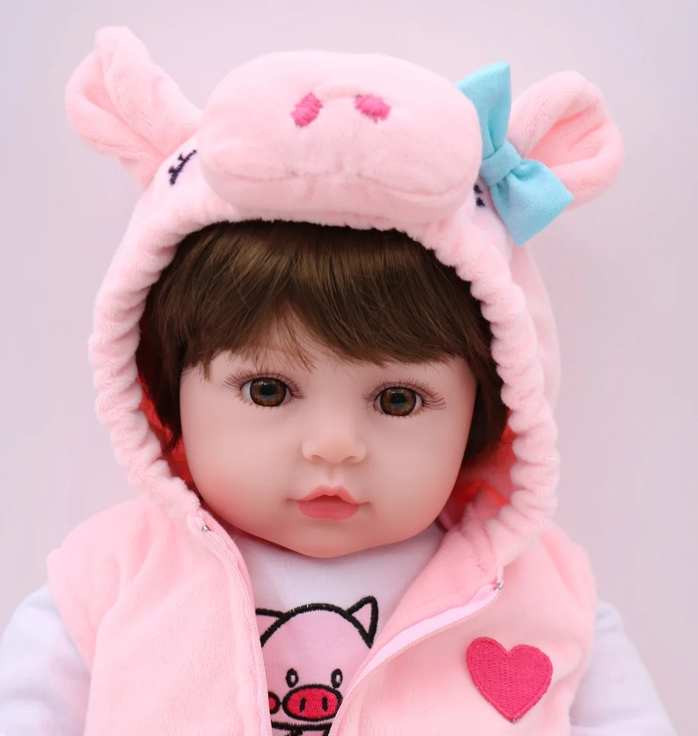 Forrsdor 48 см Bebe reborn baby doll силиконовая ткань тела реалистичные для маленьких девочек
