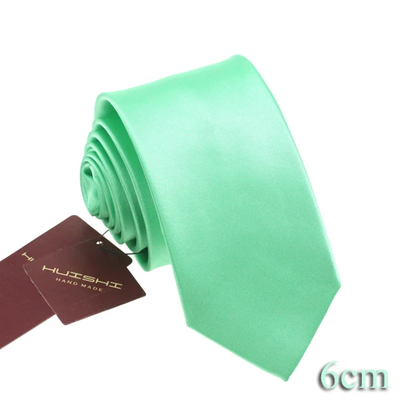 HUISHI, новинка, формальные, 8 см, мятно-зеленые галстуки для мужчин, галстук, тонкий, 6 см, микрофибра, водонепроницаемый, мужской, повседневный галстук, вечерние, свадебные, деловые - Цвет: TP-67