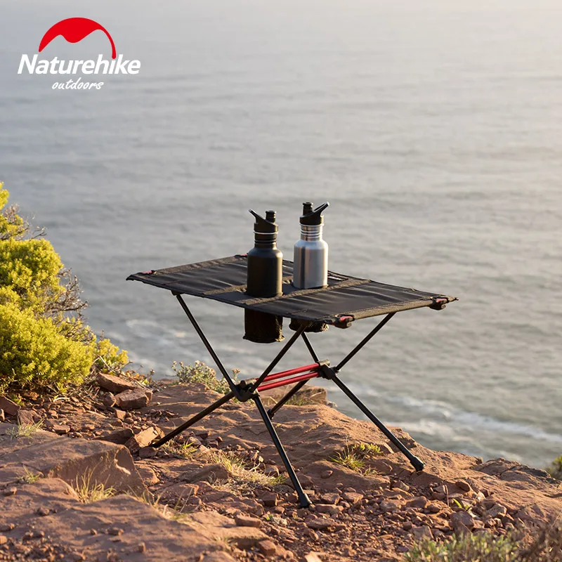 Naturehike Lightweight Folding Table Camping Side Tables with Cup Holders Portable Compact Table wi