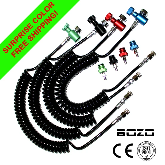 airsoft co2 tank Coil Remote Hose Thick line 3.5M & 1500psi gauge