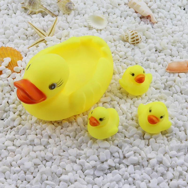 4 قطعة/الوحدة المطاط الأصفر البط الاستحمام الموسيقية لعب للأطفال الطفل ألعاب مائية الاطفال الصيف أحواض سباحة الفتيان الفتيات الهدايا متعة