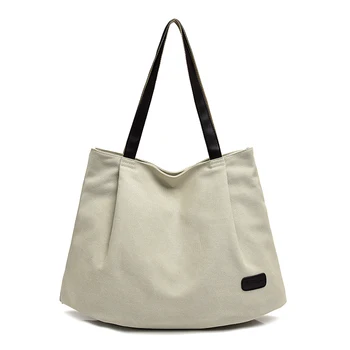 

2018 Luxury Handbags Women Bags Designer Casual Ladies Shoulder Bag Top Handle Canvas Solid Color Shoulder Tote Bag Large