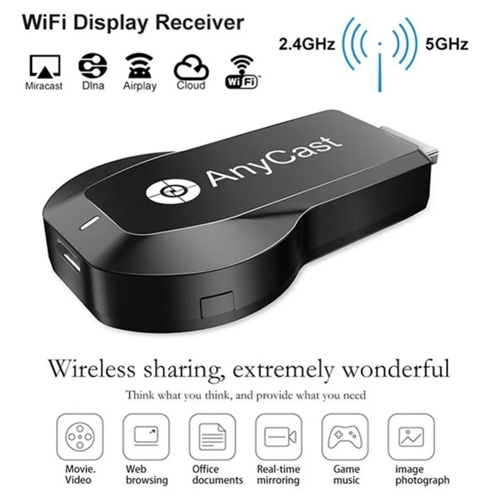 Anycast m2 Ezcast Miracast любой литой 2 4G беспроводной DLNA AirPlay зеркало HDMI TV Stick Wifi Дисплей ключ