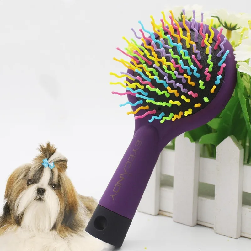 Buy Colorful Polyester Needle Pet Cat Dog Comb For
