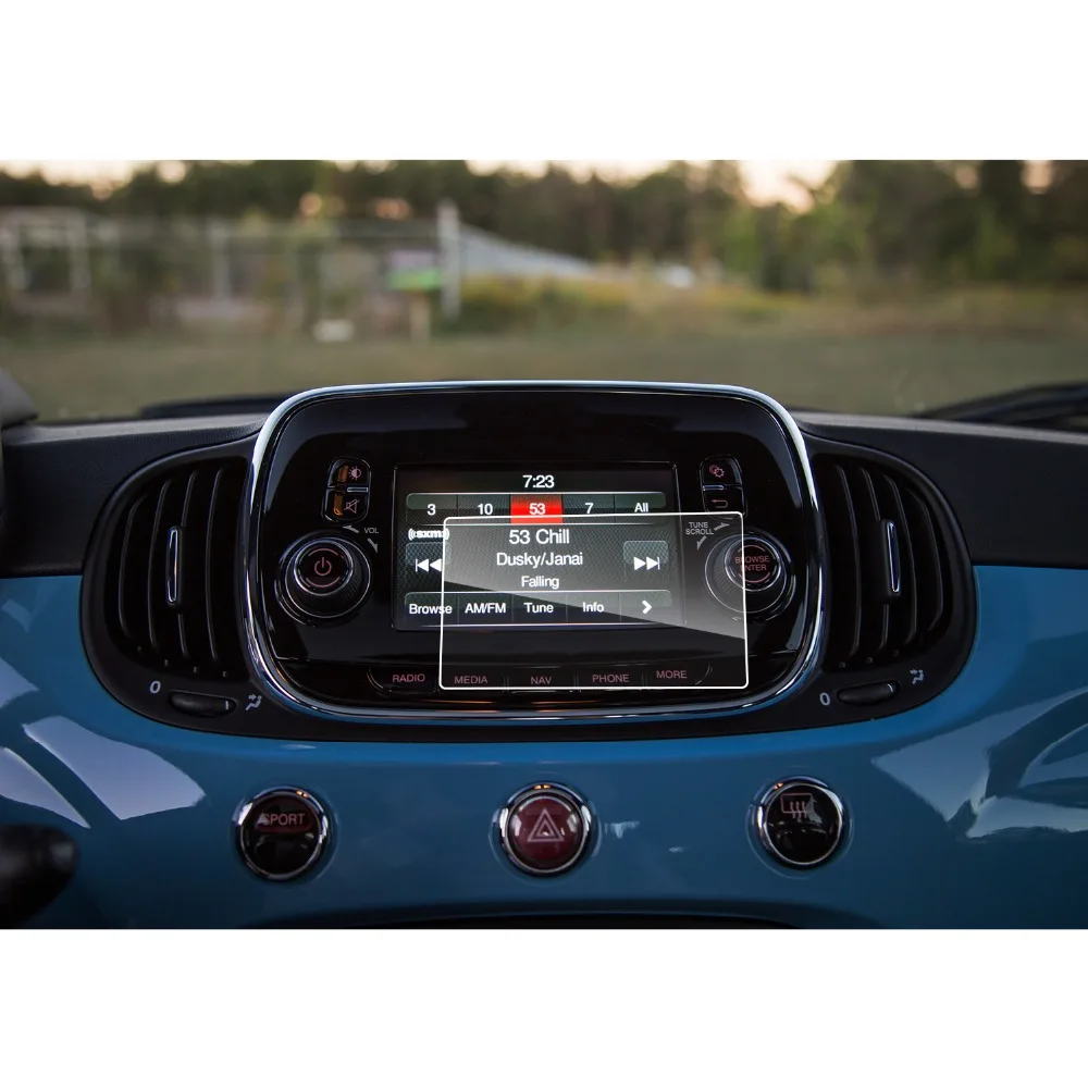 Защитная пленка для экрана RUIYA для Fiat 500X uподключите автомобильный gps-навигатор сенсорный экран, 9H Закаленное стекло протектор экрана