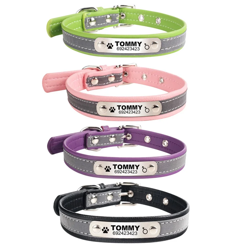 FLOWGOGO-Reflective-Leather-Personalized-Engraved-Dog-Collar-Custom-Puppy-Cat-Pet-Collars-ID-Tag-For-For(1)