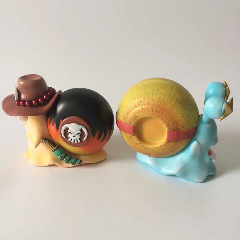 One Piece 2 шт./компл. Den Mushi экшн фигурки Масштаб 1/8 окрашенная фигурка Luffy & Ace Phone Bug