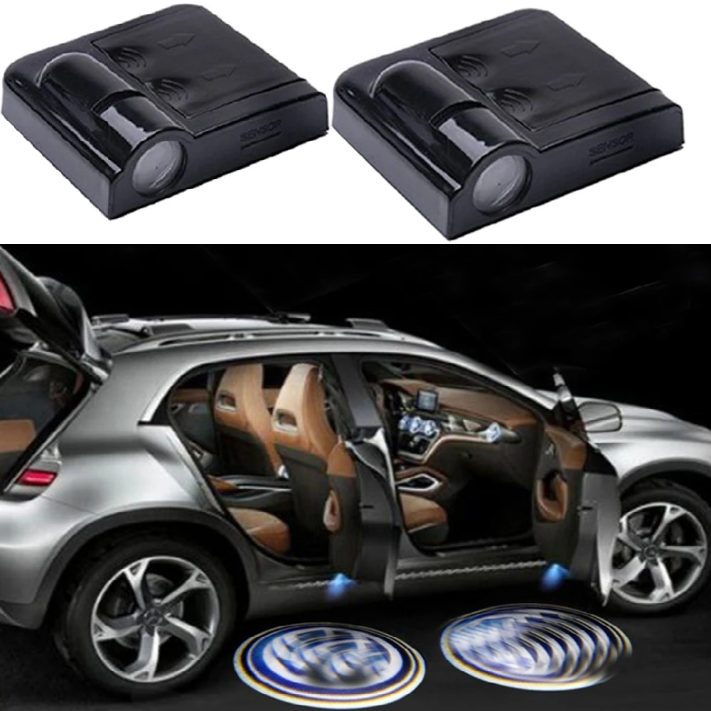Buy 2pcs/pair Wireless Car Door Light Logo No