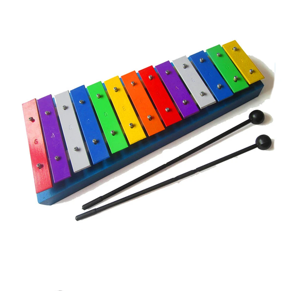 High Quality 13 Tone Kid's Glockenspiel Xylophone Colorful Note of