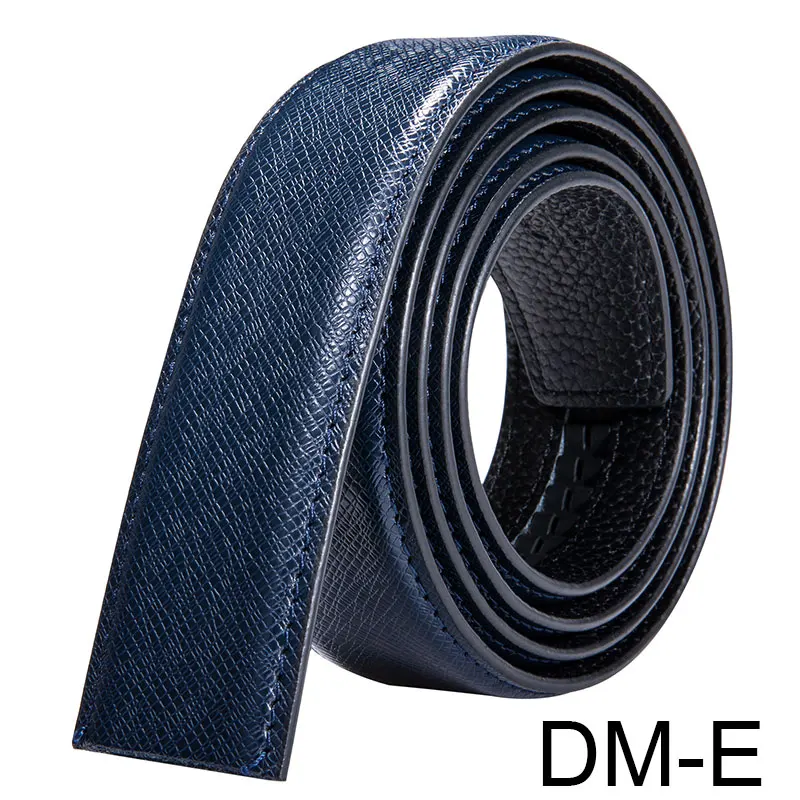 DM-E Бренд Hi-Tie, мужской ремень без пряжки, высокое качество, Воловья кожа, натуральная кожа, ремень без пряжки, Мужские автоматические кожаные ремни - Цвет: DM-E