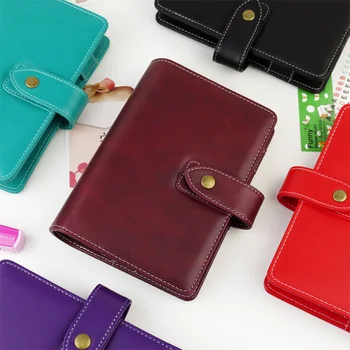 

PU leather spiral loose leaf refillable travel journal vintage dokibook notebook filofax planner agenda notepad binder A5 A6